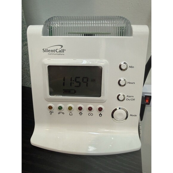 SilentCall Other - SilentCall Sidekick II SK2-SS Receiver w/ Strobe Light Clock Deaf Hard Hearing-